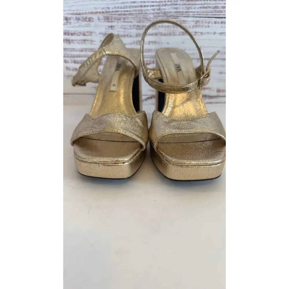Zara metallic gold